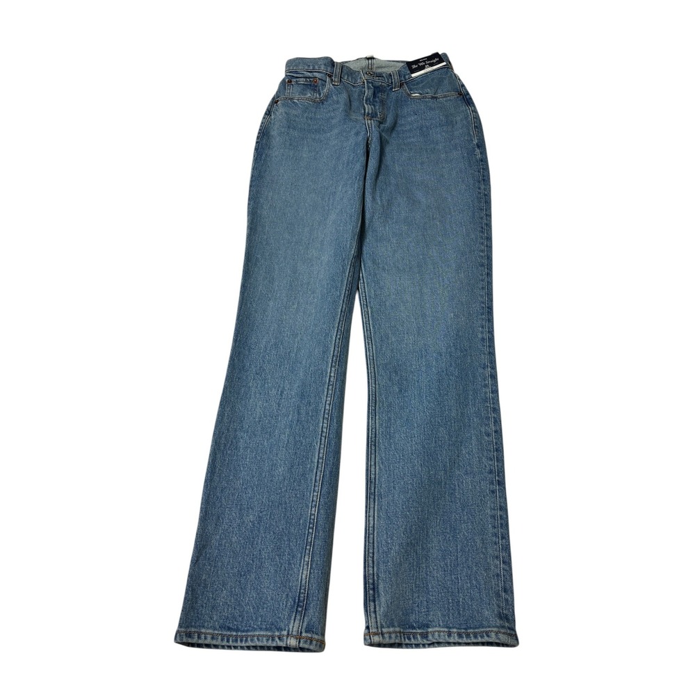 NWT Abercrombie & Fitch Curve‎ Love The 90s Straight Mid Rise Jeans Womens 25X31